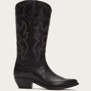 FRYE Shane Embroidered Tall Leather Boots  10 M  NEW